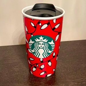 Starbucks holiday ceramic travel mug